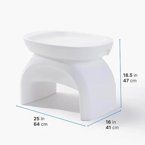 Vista 2 de Step2 Vero - Mesa auxiliar con bandeja para servir, muebles de patio impermeables para exteriores e interiores, uso en piscinas de hasta 9 pulgadas