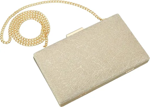 Vista 5 de Savatano Bolso de mano dorado, bolsos de mano dorados para mujer, para noche, boda, cóctel, fiesta, bolsa de noche, bolso cruzado de hombro..
