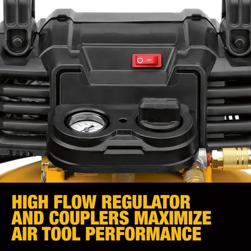 Vista 3 de DEWALT Juego de compresor de aire Pancake con PSI máx. de 165 y 2.6 CFM @ 90 PSI y clavadora de puntilla de calibre 18