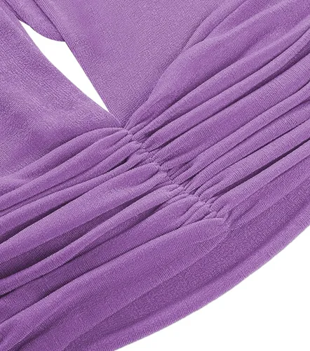 Vista 7 de Camiseta LYANER para mujer, con cuello en V ancho, estilo halter, con espalda al aire y sin mangas
