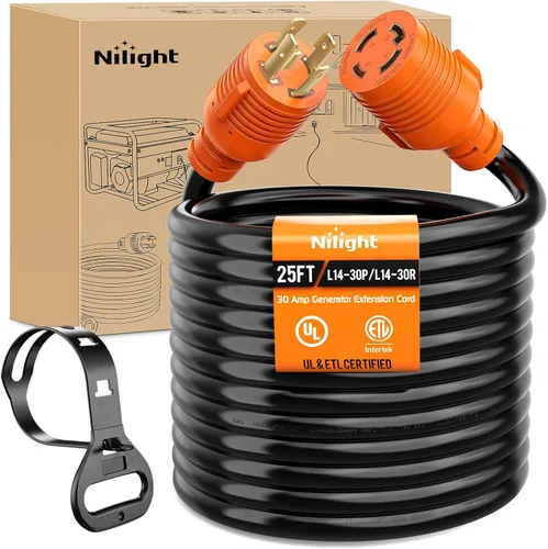 Vista 73 de Nilight Cable de Extensión para Secadora EV de 15 Pies 3 Clavijas 30 Amperios NEMA 10-30P 10-30R Cable de Extensiones Antiguas Servicio Pesado