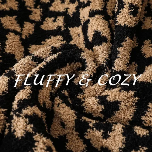 Vista 2 de bearberry Manta de Tiro Mullida de Punto de Leopardo, Manta de Microfibra Suave, Acogedora y Cálida para Sofá, Cama, Viajes (Leopardo, 51"x70")