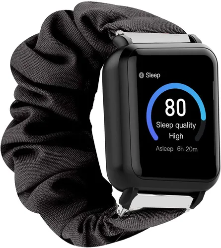 Vista 7 de Lamshaw Compatible con 3Plus Vibe Plus Band, banda elástica de tela elástica para mujer, lindas correas de repuesto compatibles con 3Plus Vibe