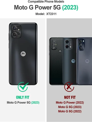 Vista 2 de Poetic Revolution - Funda para Motorola Moto G Power 2023 5G (no para la versión 2022), [probada contra caídas de grado militar de 20 pies], Negro