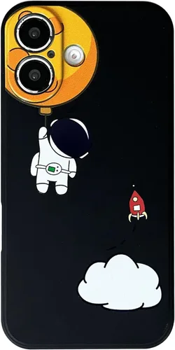Vista 36 de Yonds Queen para iPhone 7 Plus / 8 Plus, linda funda con diseño de astronauta de dibujos animados, elegante parachoques de TPU suave, protectora