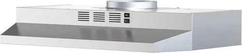 Vista 14 de FIREGAS Campana extractora negra de 24 pulgadas, 300 CFM con conductos/sin conductos convertible bajo gabinete, campana de cocina en acero Acero