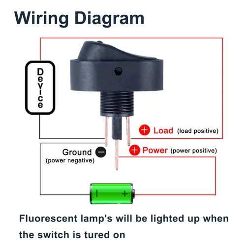 Vista 6 de 6 interruptores basculantes de barco con luz LED, interruptor de palanca de encendido y apagado de forma ovalada 3 pines SPST 12 V 30 A