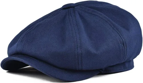Vista 2 de BOTVELA Gorra plana de Newsboy para hombre, 100% algodón, Gatsby Ivy Golf Cabbie Hat