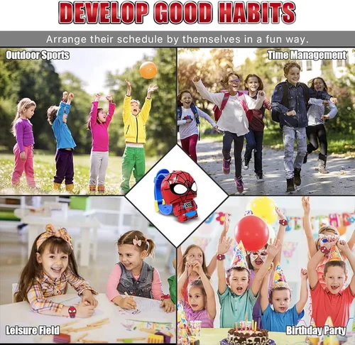 Vista 6 de econoLED Kids Watch, Kids Wrist Watch, Superhero Outdoor Kids Sport Watches with Adjustable Strap for Boys Girls, Kids Gift for Birthday, Christmas