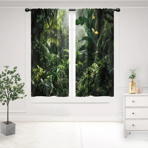 Vista 31 de Cortinas de cocina de estilo granja occidental con bolsillo para cortinero, pequeñas y cortas, estilo café rústico, cabaña, puerta de granero