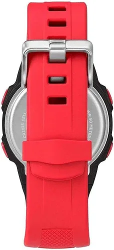 Vista 2 de Timex Reloj de cuarzo para hombre con correa de plástico, rojo, 21 (Modelo TW5M33400), Rojo -, Correa