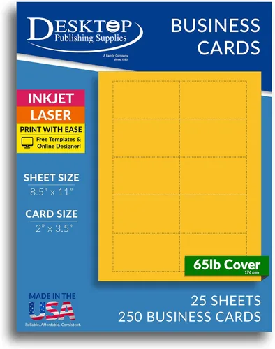 Vista 9 de 250 tarjetas de visita azul brillante de 3.5 x 2 pulgadas, hojas de papel de tarjetas de visita en blanco de colores imprimibles, tarjetas de visita