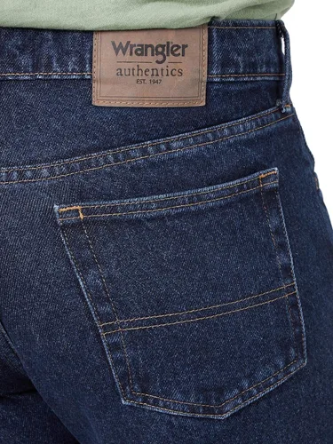 Vista 7 de Wrangler Authentics Jeans clásicos para hombre, corte holgado, con 5 bolsillos de algodón