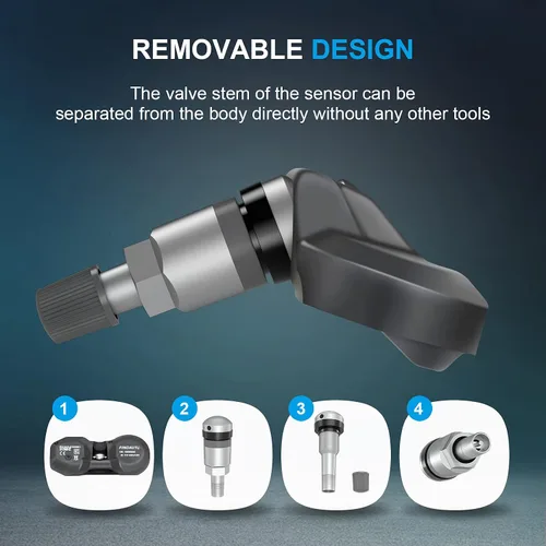 Vista 5 de FINDAUTO Repuesto para sensor de neumáticos de 315 MHz, sistema de monitoreo de presión de neumáticos TPMS para Buick para Cadillac para Chevrolet