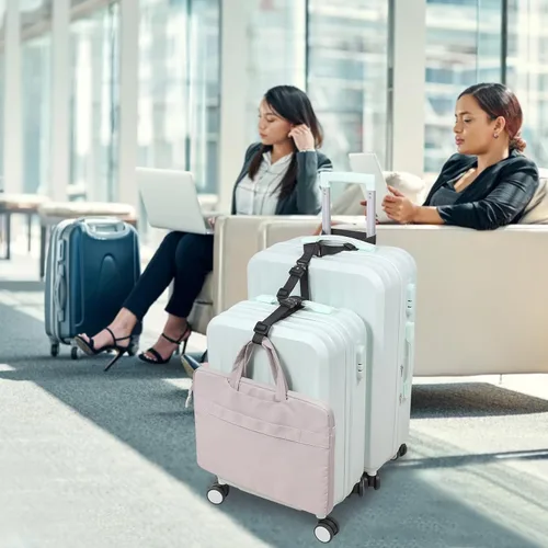 Vista 6 de Vigorport Correas de equipaje, correas de conector de equipaje para maletas, añade una bolsa y conecta tus 2 maletas juntas, accesorios de fijación