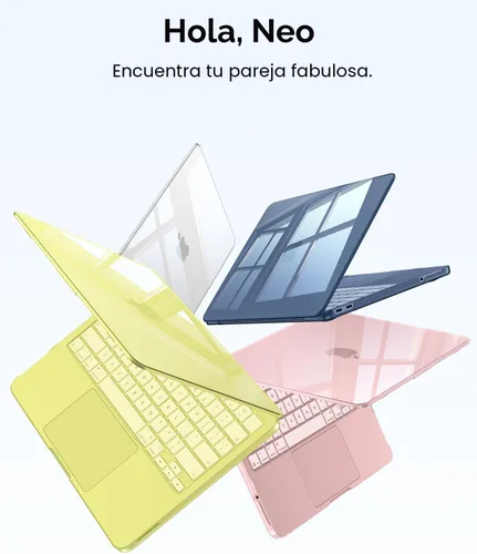Vista 7 de Fintie Funda para MacBook Neo de 13 pulgadas A3404 2026, transparente Cristal transparente