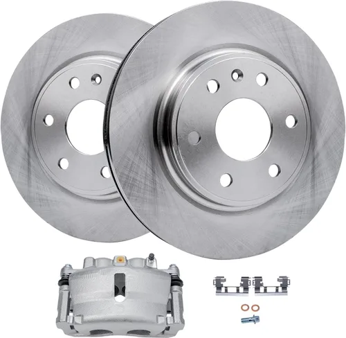 Vista 32 de Detroit Axle - Rotores de freno delantero para Volkswagen Touareg Audi Q7 Porsche Cayenne Rotores de freno de disco perforados y ranurados Reemplazo