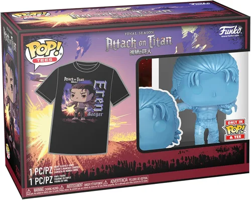 Vista 6 de Funko Pop! & Tee Attack on Titan - Eren con Marcas - M