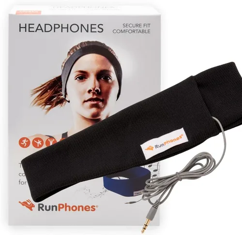 Vista 8 de RunPhones Auriculares clásicos para ejercicio, ideales para todos los entrenamientos, sonido preciso, altavoces delgados en una diadema que absorbe