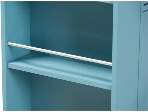 Vista 10 de Baxton Studio Liona - Carrito de almacenamiento de cocina de madera con acabado azul cielo moderno y contemporáneo