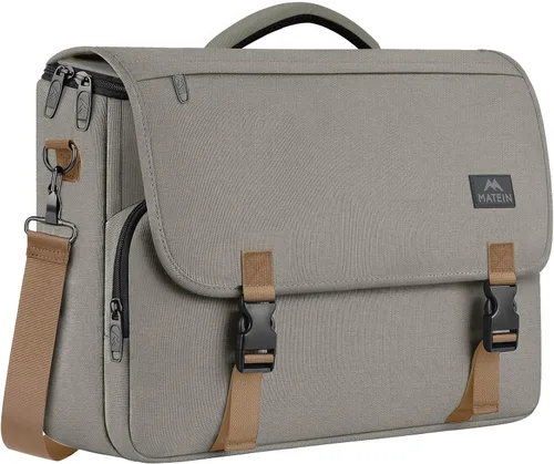 Vista 44 de MATEIN Bolsa tipo mensajero para hombres, mochila escolar para adolescentes, ligera de 17.3 pulgadas, maletín para laptop grande, bolsa cruzada