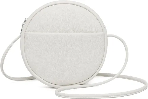 Vista 42 de Bolso circular para mujer, bolso cruzado redondo con cremallera Verde militar/nailon