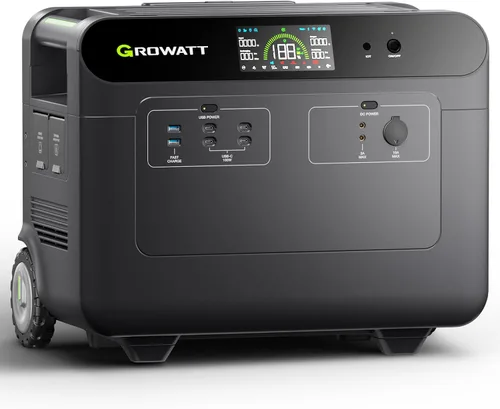 Vista 9 de GROWATT Estación de energía portátil de 3600 Wh, generador solar eléctrico HELIOS 3600 para uso doméstico, expandible a salida de CA de 240 V/7200