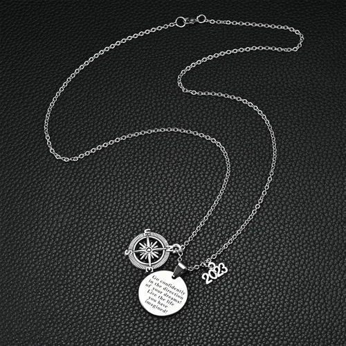 Vista 4 de Blerameng Collar de graduación 2023 para ella, él, clase de estudiante, regalos inspiradores de graduación, universidad, universidad, secundaria