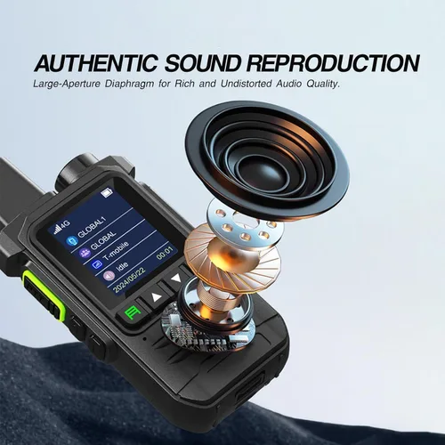 Vista 8 de Walkie Talkies globales gratuitos de por vida, radio 4G PoC, radio nacional, radio PTT bidireccional de larga distancia con linterna para equipos