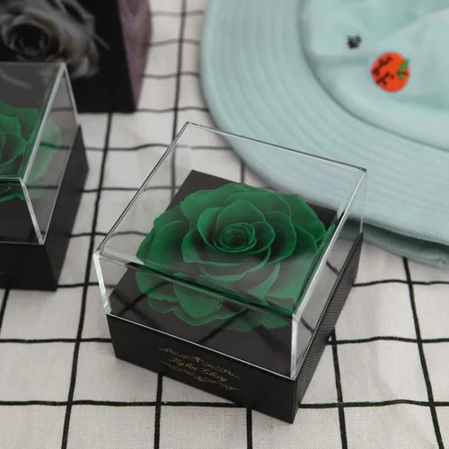 Vista 5 de Rosa preservada de flores recién cortadas para mujeres, mamá, esposa, novia, regalo de flores, decoración de rosa real para el día de la madre, día