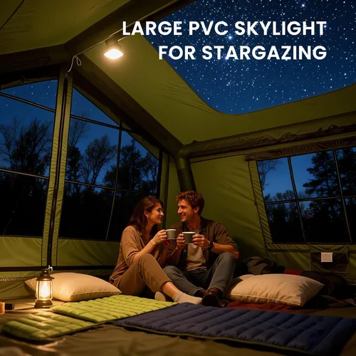 Vista 4 de Inflatable Tents for Camping, Blow Up Tent with Stove Jack, Ytaoeo Hot Tent