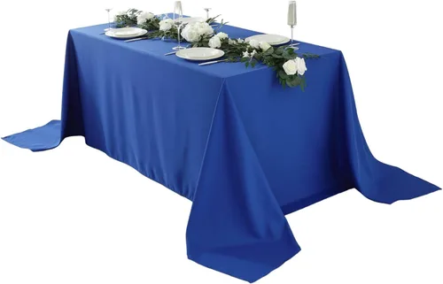 Vista 13 de Paquete de 2 Manteles Redondos de 120 Pulgadas de Carbón, Mantel de Poliéster Lavable para Uso en el Hogar, Fiestas, Bodas o Restaurantes. Gris