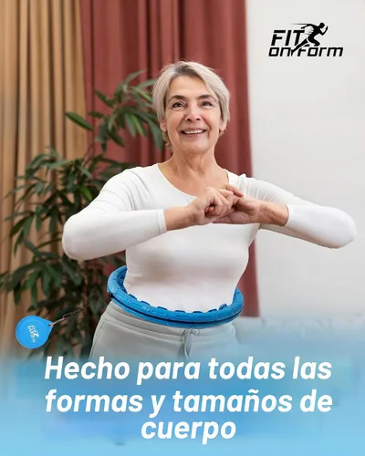 Vista 5 de Infinity Weighted Hula Hoop for Adults Weight Loss, Smart Exercise Hola Circle Hoop for Women Abs Workout