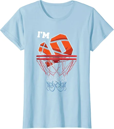 Vista 23 de Camiseta de regalo de cumpleaños con red de baloncesto de 10 años, Negro