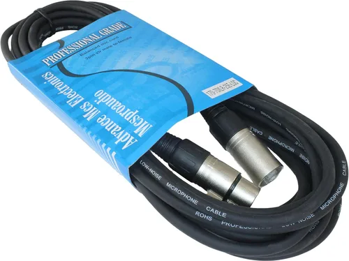 Vista 2 de Cable XLR de 25 pies de baja Z macho a hembra de 3 pines XLR cable de micrófono de micrófono, paquete de 5
