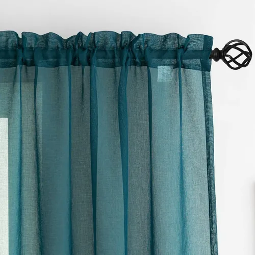 Vista 62 de MYSTIC-HOME Juego de cortinas de niveles transparentes blancas para cocina de 24 pulgadas de largo, tratamiento de cortinas para ventanas pequeñas
