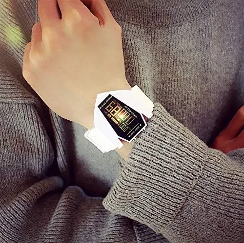 Vista 5 de Gosasa Relojes militares deportivos para hombre con forma de avión digital y luz LED impermeable
