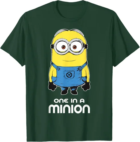 Vista 69 de Despicable Me Camiseta estampada Minions Bob One in A Minion Negro