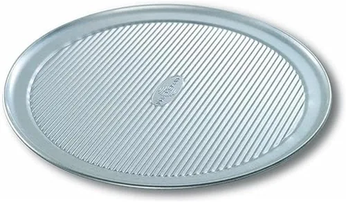Vista 7 de USA Pan Bakeware - Bandeja de acero aluminizado para pizza, 12 pulgadas