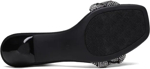 Vista 5 de DREAM PAIRS Zapatos de tacón de aguja para mujer, punta cuadrada abierta, cómodos, tacones bajos para gatito, sandalias de vestir sexy, para fiesta