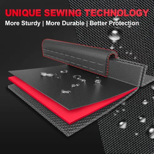 Vista 7 de Zettum Funda cuadrada para muebles de patio, funda de mesa 600D para exteriores, impermeable y resistente, juego de fundas extra grandes para mesa