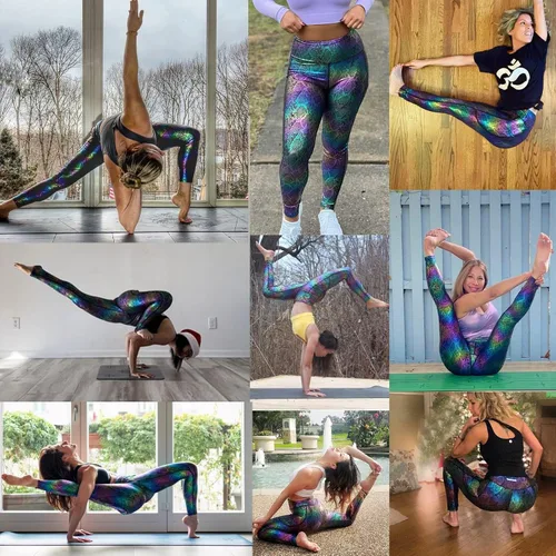 Vista 6 de HARTPOR Leggings de piel sintética para mujer, pantalones de yoga elásticos de cintura alta, pantalones de piel sintética con bolsillos