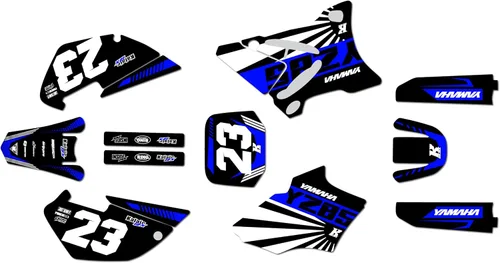 Vista 2 de Kit de gráficos para Yamaha YZ85 (2002-2014) serie FH cian 9 mil-Dirt Pit Bike calcomanías de motocicleta, calcomanía de carreras de motocross