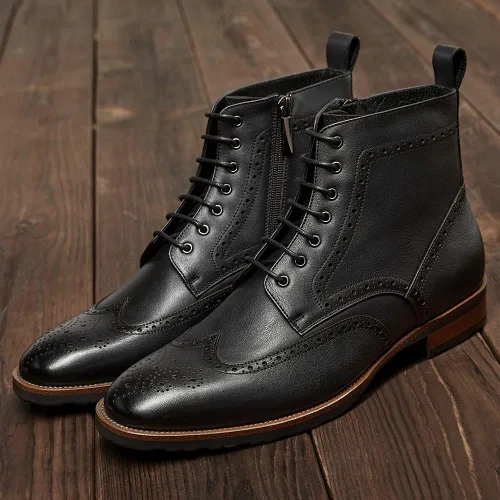 Vista 2 de Botas Oxford casuales para hombre, botas de vestir Chukka para hombre
