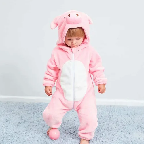 Vista 3 de OLLULL Disfraz de animal para bebé, traje unisex para niños pequeños, disfraz de Halloween
