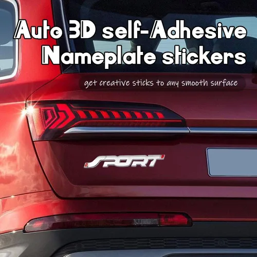 Vista 7 de Adhesivo deportivo de metal para automóvil, emblemas deportivos de automóvil, 3D premium para guardabarros laterales de automóvil, emblema