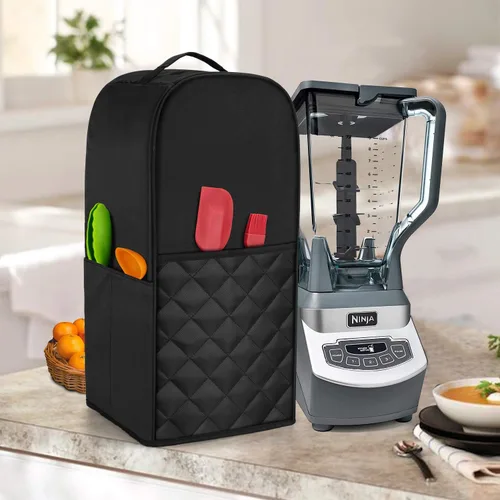 Vista 7 de Luxja - Funda para licuadora compatible con Ninja Foodi, color negro (acolchada)