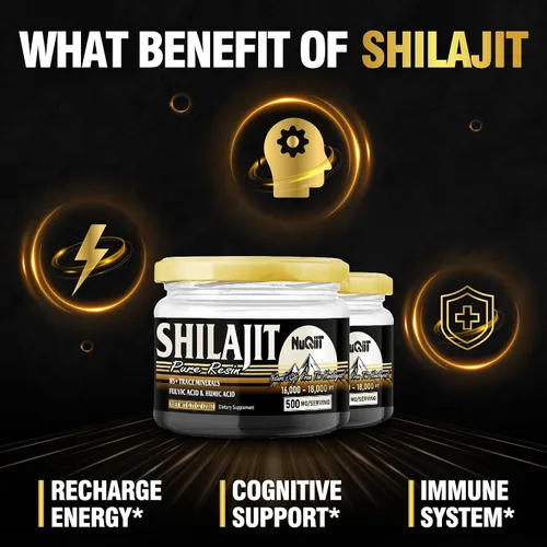 Vista 3 de 2 paquetes de suplemento Shilajit de 0.71 oz para suministro de 80 porciones, apoya la inmunidad, la salud cerebral y más - 500 mg Shilajit puro
