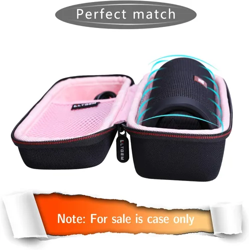 Vista 3 de LTGEM - Funda compatible con JBL Flip 7/5/6/Grip Altavoz Bluetooth portátil impermeable, bolsa de almacenamiento de viaje para oficina, color negro