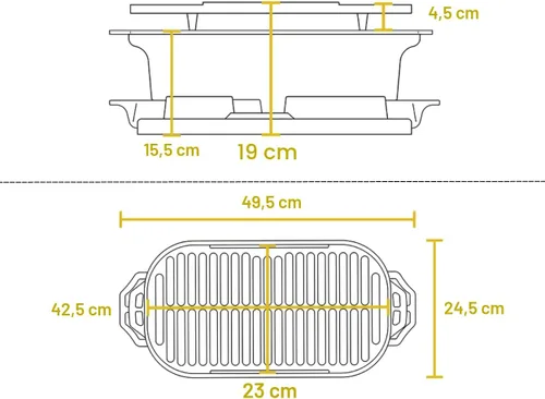 Vista 2 de Lodge Sportsman's Pro - Parrilla de hierro fundido, parrilla portátil de carbón con rejilla extraíble y doble ventilación de aire, cocina resistente